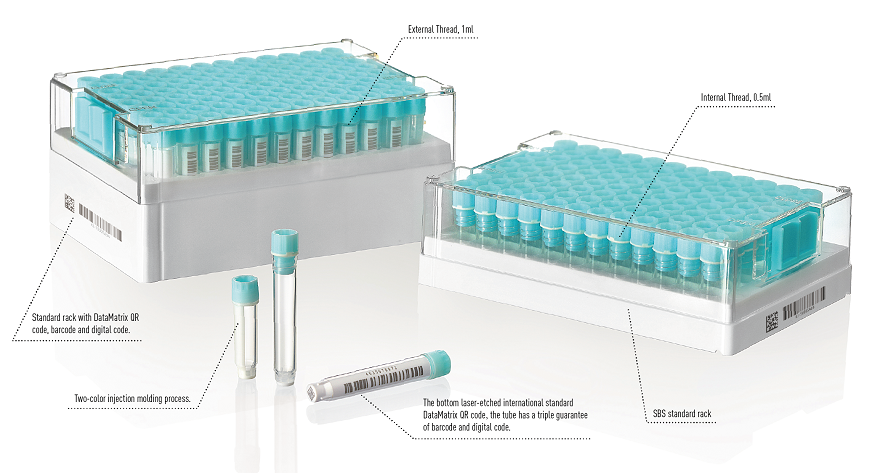 Vial de criostato estándar 2D SBS REF105-0503 /105-1003