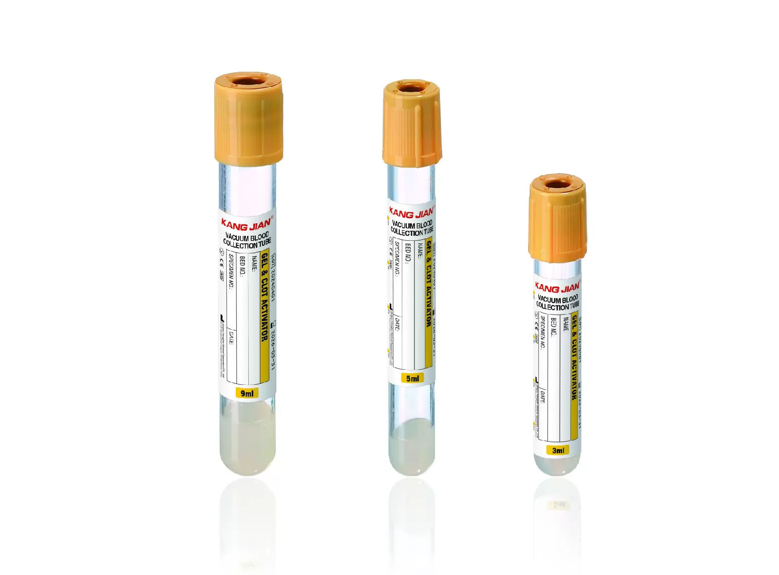 tubo activador de coágulo de gel