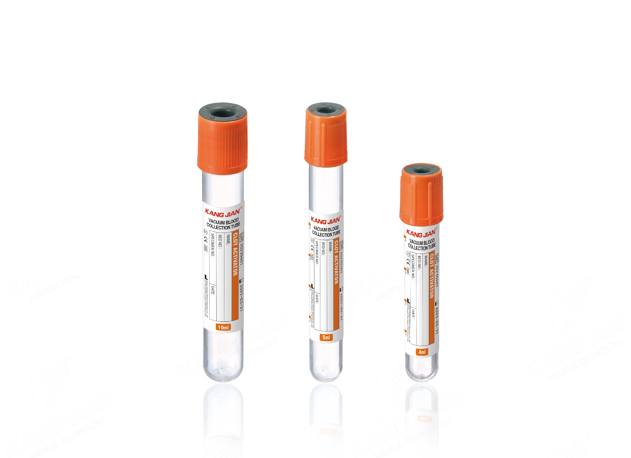 Tubo activador de co&aacute;gulos