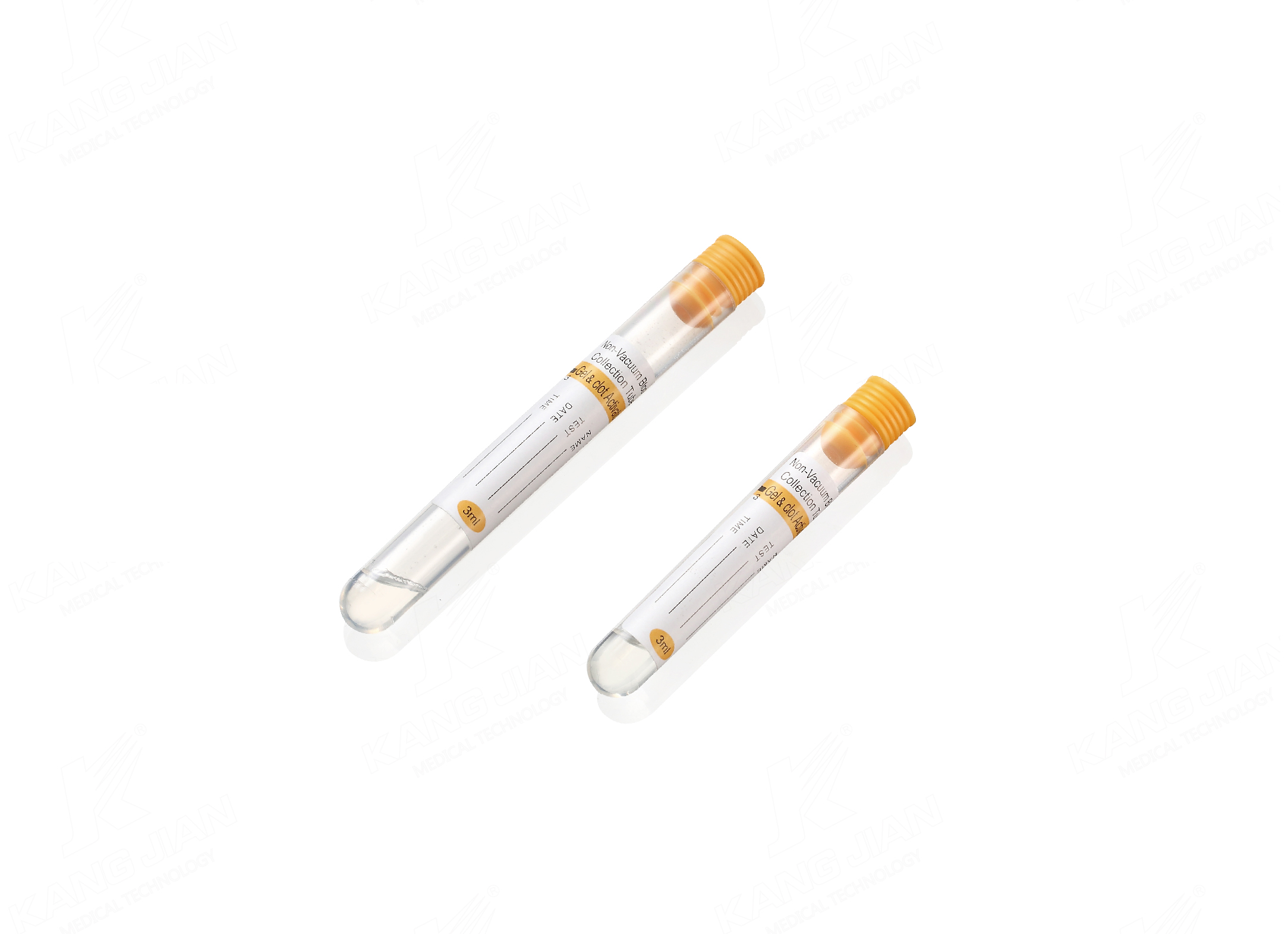 Tubo de extracci&oacute;n de sangre sin vac&iacute;o