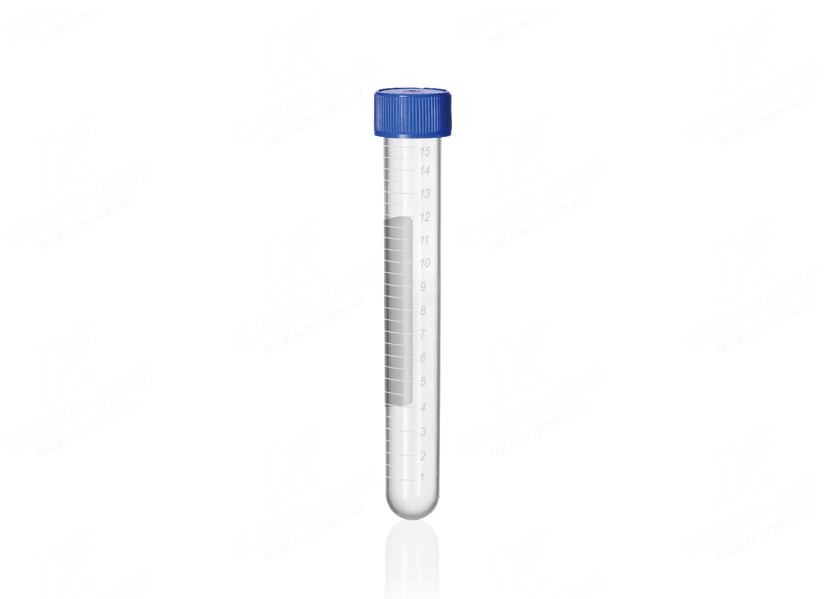 Tubo de centr&iacute;fuga de fondo redondo de 15 ml
