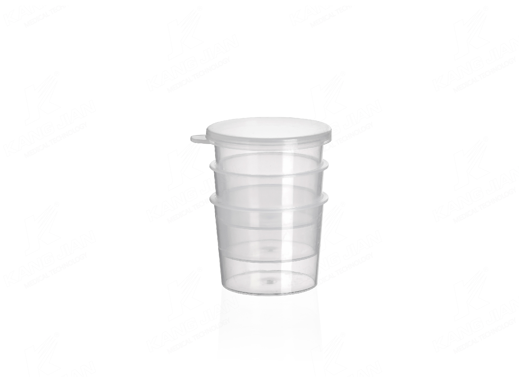 Vaso medicinal de tres capas